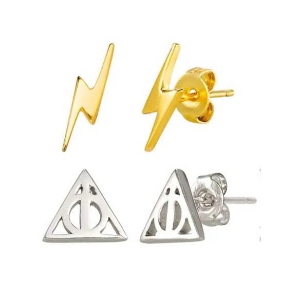 Jacmel Jewelry Jewelry - Sterling Silver 14KT Gold Plated Harry Potter Earring Set